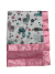 Soft llama baby blanket with a playful llama and floral print on white minky fabric, trimmed with silky pink satin. Features a plush, dimpled pink minky backing for extra comfort. Ideal for newborns, infants, and toddlers. Perfect as a personalized baby g