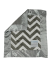 Silver Chevron Minky Security Lovey blanket with plush fabric & silky silver satin trim – ultra-soft, cozy, perfect for babies & toddlers.