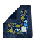 Dinosaur Navy Print Minky Security Lovey blanket with plush fabric & silky navy satin trim – ultra-soft, cozy, perfect for babies & toddlers.