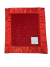 Red Minky Dot On Both Sides Security Blanket 14" X 17"