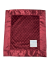 Burgundy Minky Dot Baby Security Blanket – Ultra-soft plush fabric with satin trim personalized embroidery option.