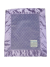Lavender Minky Dot Baby Security Blanket – Soft Plush Fabric with Satin Border Personalized Embroidery Option