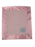 Pink Minky Dot Baby Security Blanket  Soft Plush Fabric with Satin Border Personalized Embroidery Option