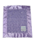 Lavender Luxe Rose Baby Security Blanket – Soft Plush with Flat Satin Border & Personalized Embroidery Option