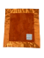 Orange Luxe Bella Baby Security Blanket – Ultra Soft Plush with Flat Satin Border Personalized Embroidery Option