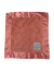 Soft Coral Luxe Bella Baby Security Blanket with Satin Trim, Plush on Both Sides, Personalized Option for Infants and Toddlers