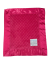 Raspberry Minky Dot Baby Security Blanket – Soft Plush Fabric with Satin Borde Personalized Embroidery Option