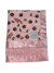 Sharky Pink Minky With Luxe Rose Baby Blanket 