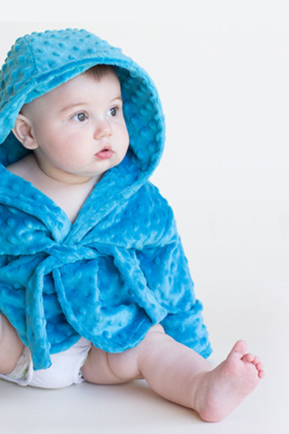 Baby with beautiful blue robe